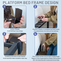 Setup guide of RESTNLOAD magnetic gun holster mount for platform beds including tool-free installation and key features.